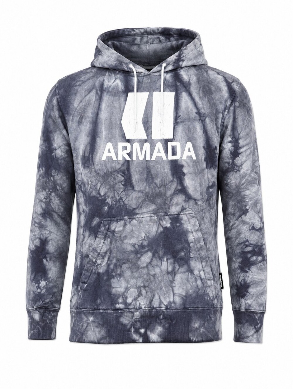 Armada Tie Dye Hoodie Sweatshirt Gray Pullover Ski Snowboard Adult Unisex Large